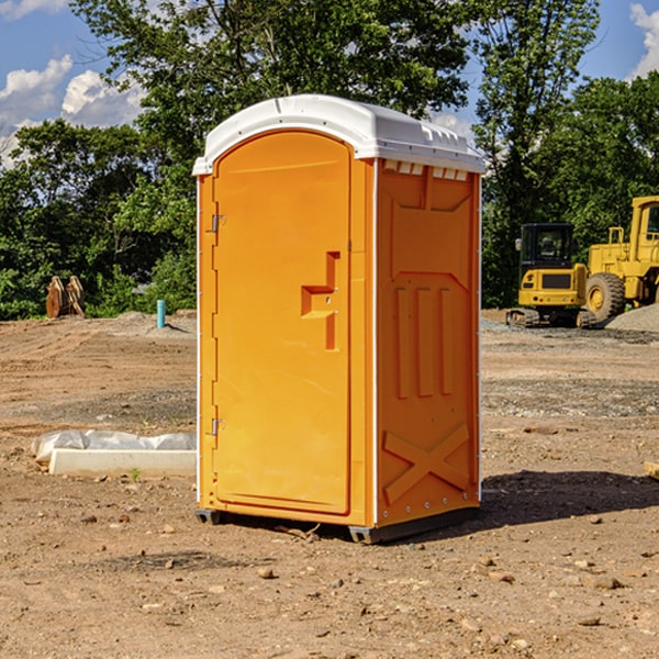 how often are the porta potties cleaned and serviced during a rental period in Colora